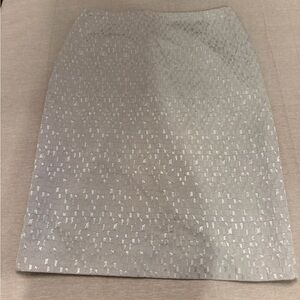 Alex Marie Light Gray Textured Pencil Skirt